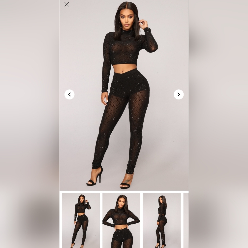 Black Rhinestone Set